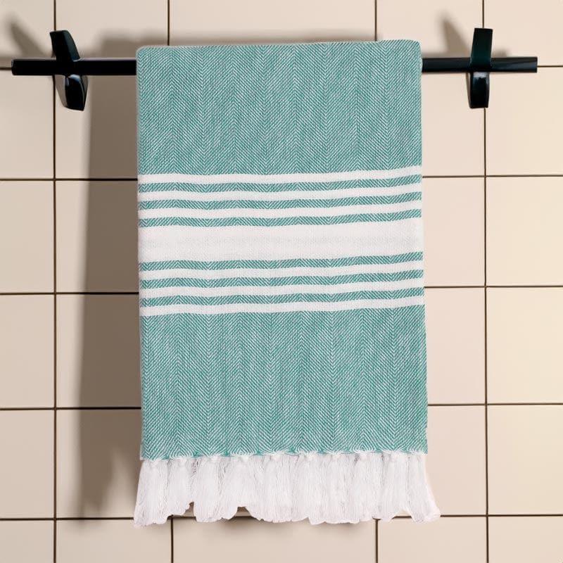 Buy Striped Bliss Bath Towel - Mint Bath Towels from Vaaree