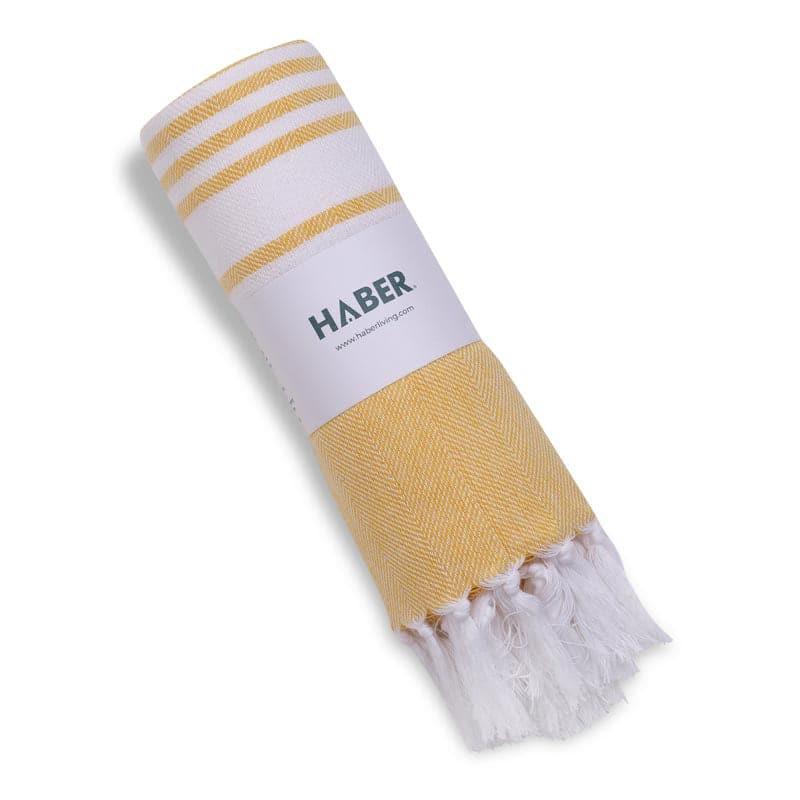 Buy Bath Towels - Striped Bliss Bath Towel - Yellow at Vaaree online