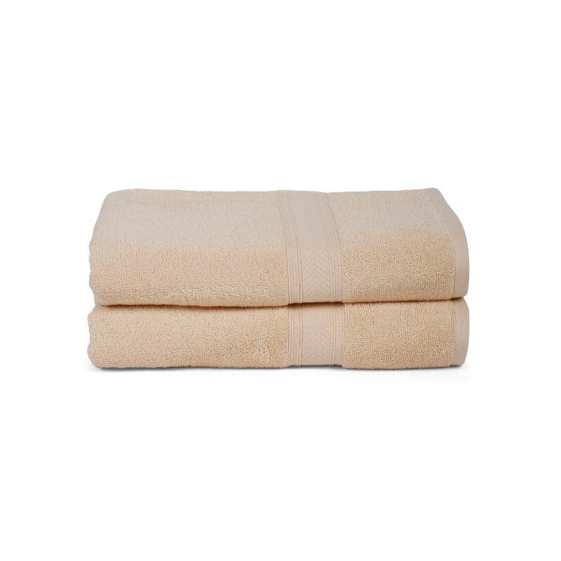 Buy Zelda Bath Towel (Cream) - Set Of Two Bath Towels from Vaaree