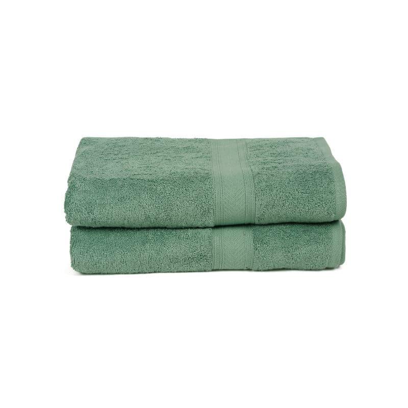 Buy Zelda Bath Towel (Green) - Set Of Two Bath Towels from Vaaree