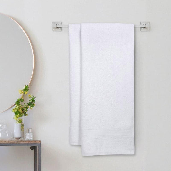 Buy Zelda Bath Towel (White) - Set Of Two Bath Towels from Vaaree