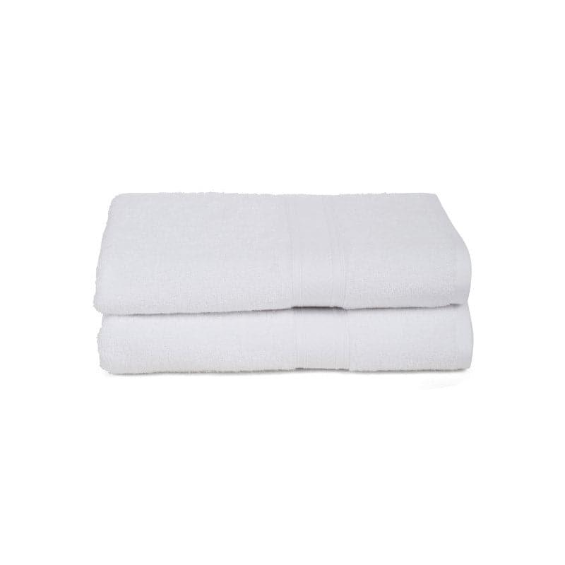 Buy Zelda Bath Towel (White) - Set Of Two Bath Towels from Vaaree