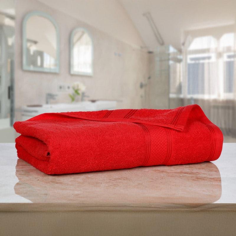 Buy Ziggy Bath Towel - Red Bath Towels from Vaaree