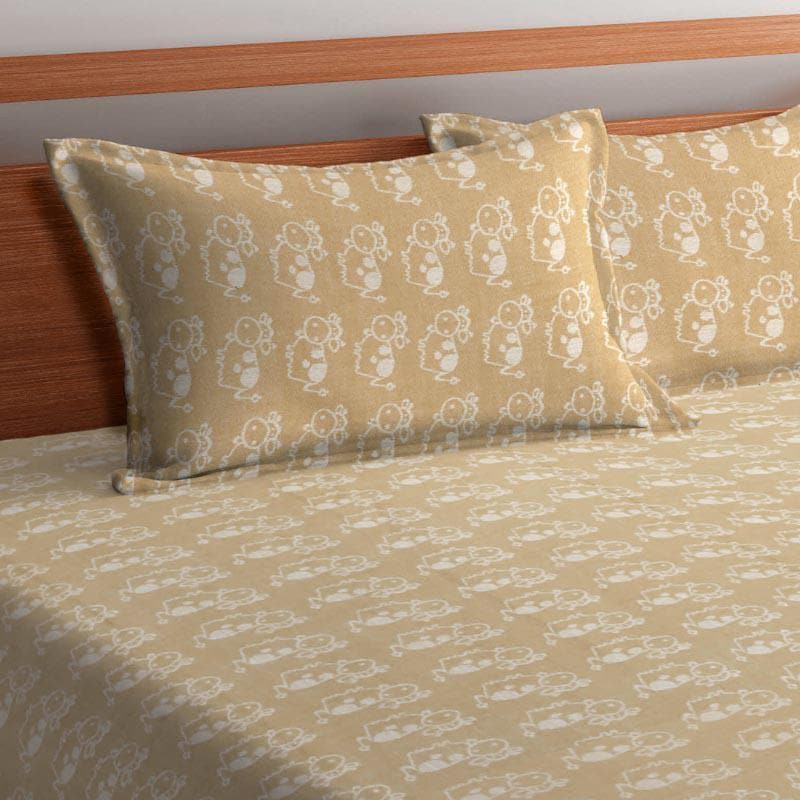 Buy Boo-Moo Bedcover - Yellow Bedcovers from Vaaree