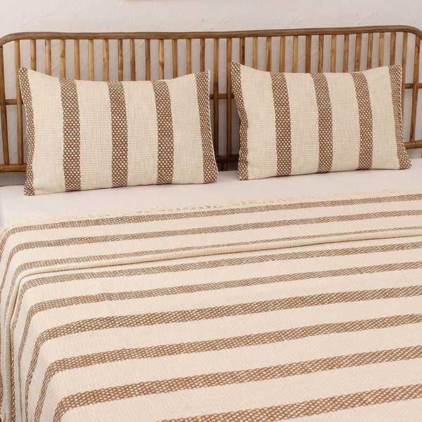 Bedcovers - Shivalik Bedcover With Pillow Cover - Brown