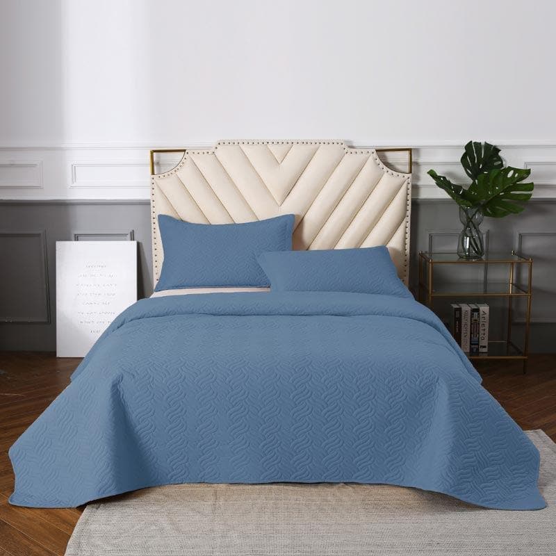 Buy Spirex Bedcover - Blue Bedcovers from Vaaree