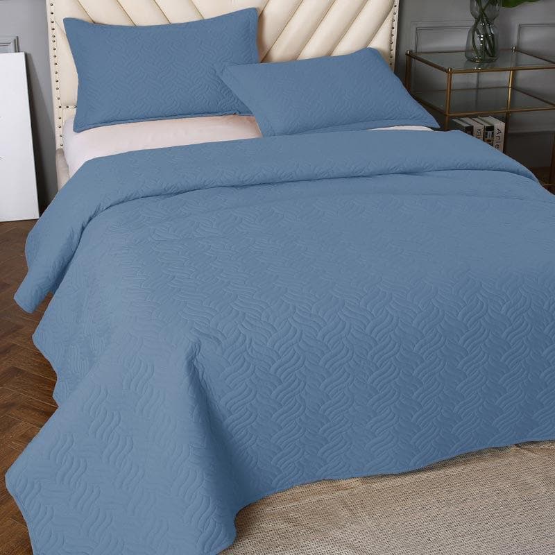 Buy Spirex Bedcover - Blue Bedcovers from Vaaree