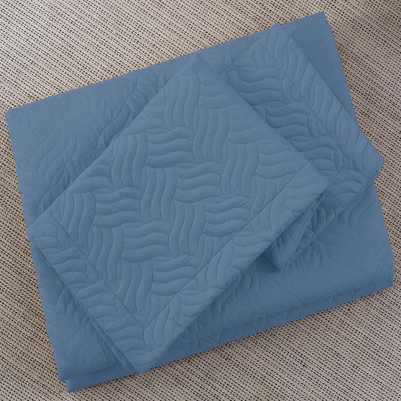 Buy Spirex Bedcover - Blue Bedcovers from Vaaree