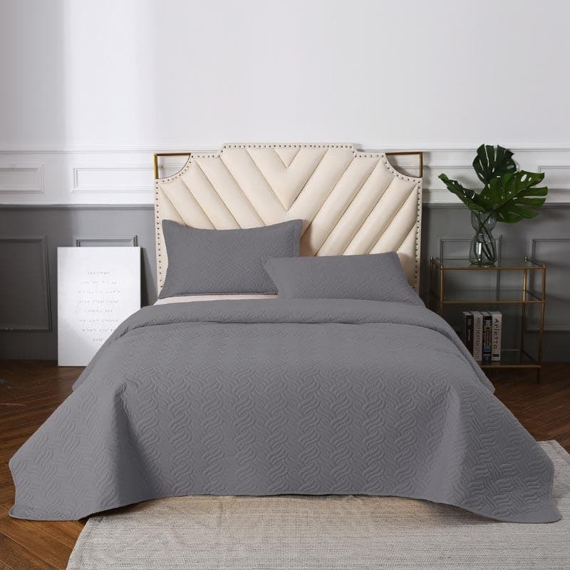 Buy Spirex Bedcover - Grey Bedcovers from Vaaree