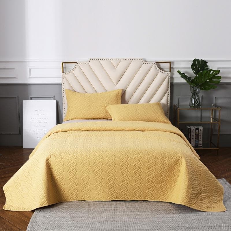 Buy Bedcovers - Spirex Bedcover - Yellow at Vaaree online