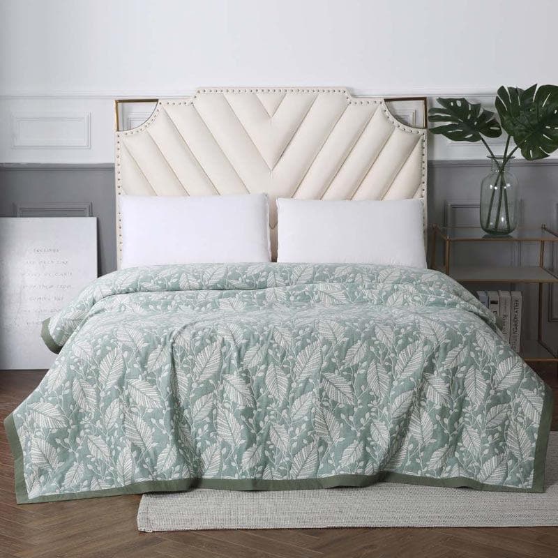 Buy Suki Leafy Bedcover Bedcovers from Vaaree