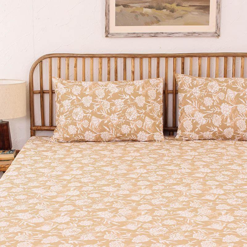 Buy Bedding Set - Blossom Breeze Dohar Bedding Set - Beige at Vaaree online