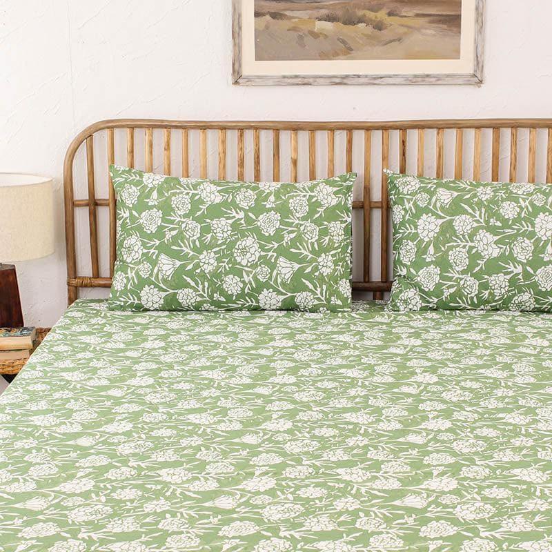 Buy Blossom Breeze Dohar Bedding Set - Green Bedding Set from Vaaree