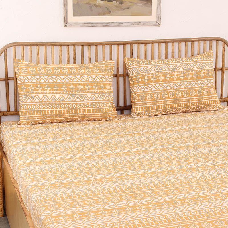 Buy Dream Drift Duvet Cover Bedding Set - Yellow Bedding Set from Vaaree