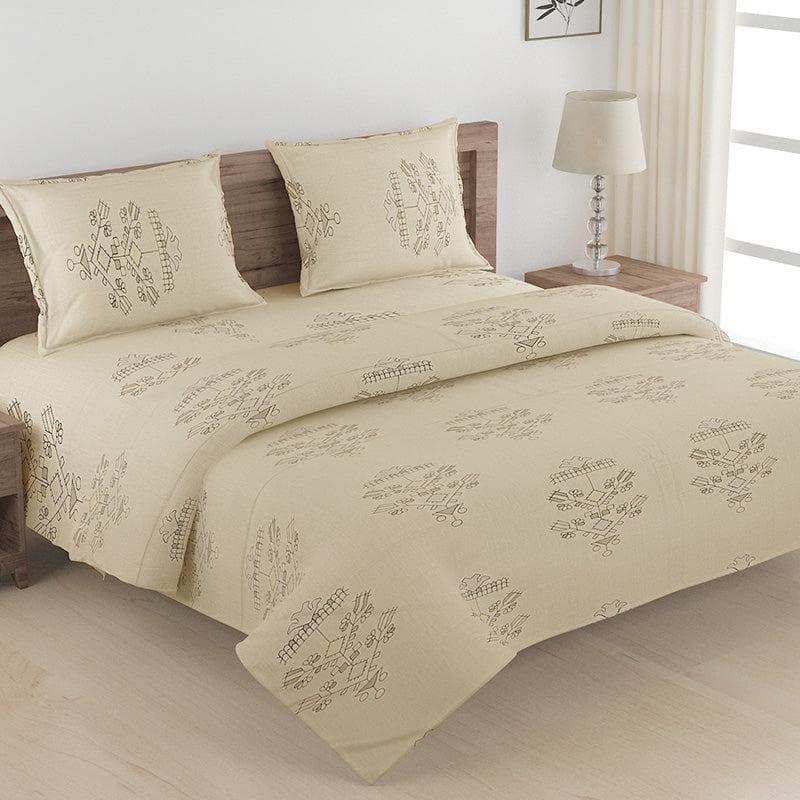 Buy Navae Floral Bedding Set - Beige Bedding Set from Vaaree