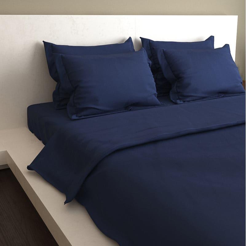 Buy Simply Solids Bedding Set - Navy Bedding Set from Vaaree