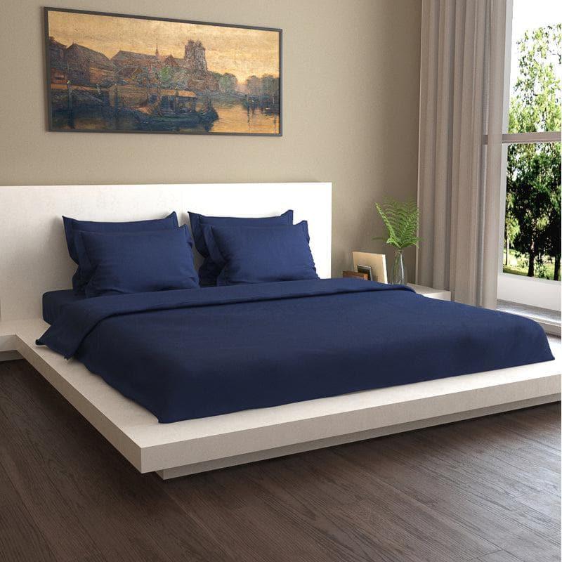 Buy Simply Solids Bedding Set - Navy Bedding Set from Vaaree