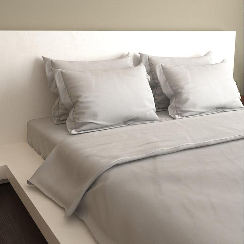 Buy Simply Solids Bedding Set - Silver Bedding Set from Vaaree