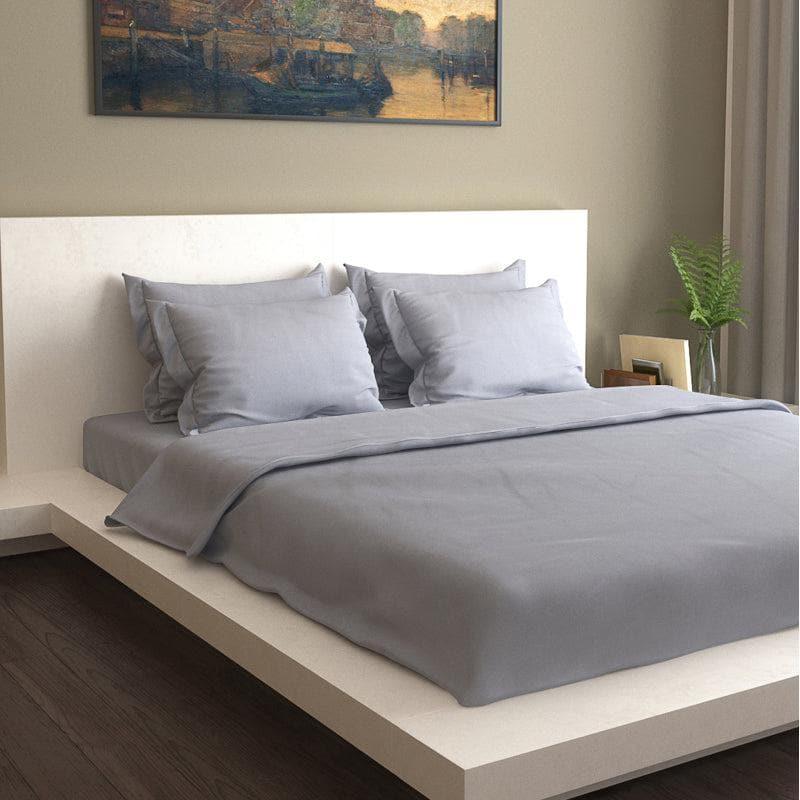 Buy Solid Vibe Bedding Set - Grey Bedding Set from Vaaree