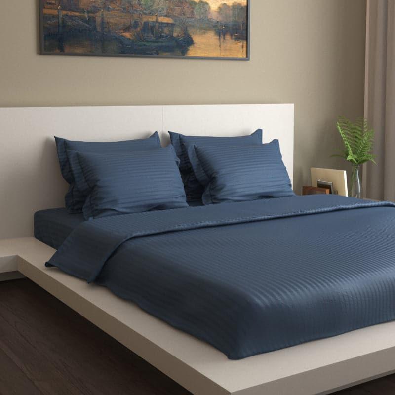 Buy Solid Vibe Bedding Set - Navy Bedding Set from Vaaree