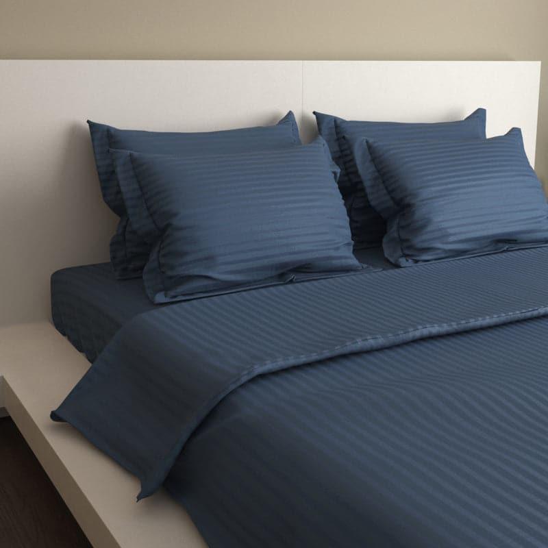 Buy Solid Vibe Bedding Set - Navy Bedding Set from Vaaree