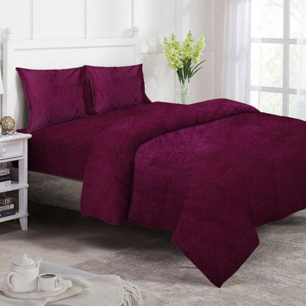 Buy Winterscape Bedding Set - Plum Bedding Set from Vaaree