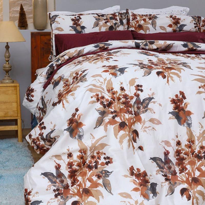 Buy Agala Snapdragon Bedsheet - Brown Bedsheets from Vaaree