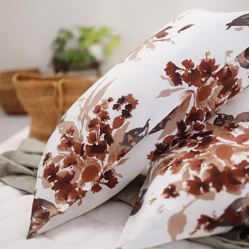 Buy Agala Snapdragon Bedsheet - Brown Bedsheets from Vaaree