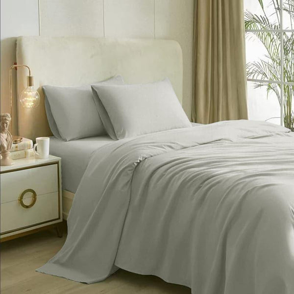 Bedsheets - Aiden Solid Bedsheet - Grey