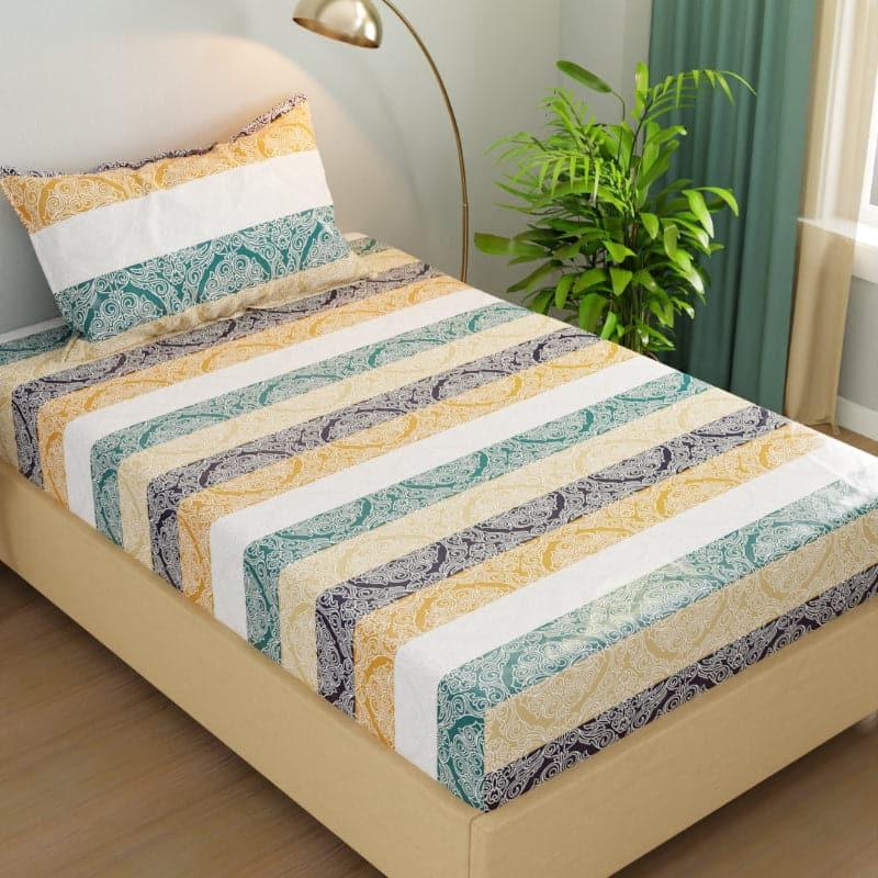 Buy Akcha Striped Bedsheet Bedsheets from Vaaree