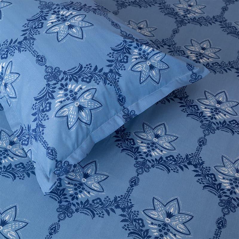 Buy Bedsheet - Amora Ethnic Bedsheet - Blue at Vaaree online