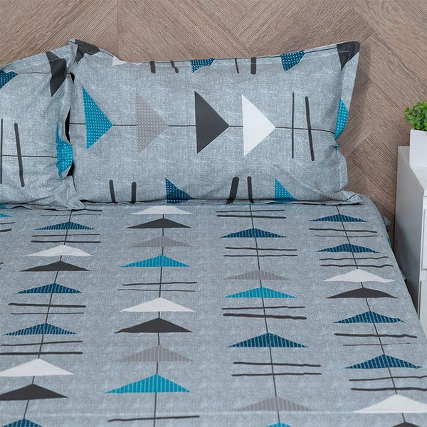 Buy Arrow Truce Bedsheet - Blue Bedsheets from Vaaree