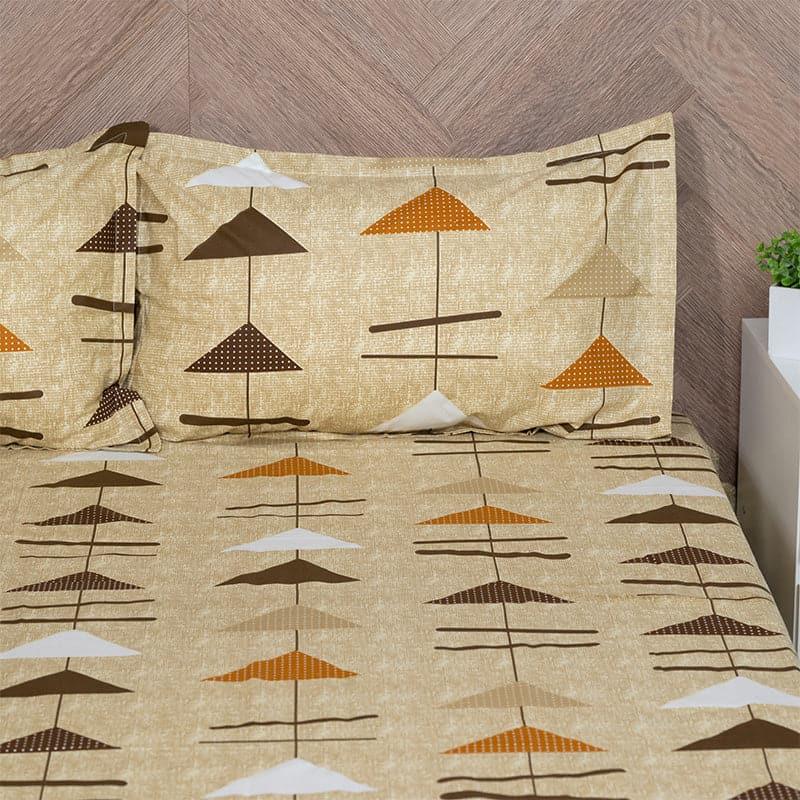 Buy Arrow Truce Bedsheet - Light Brown Bedsheets from Vaaree