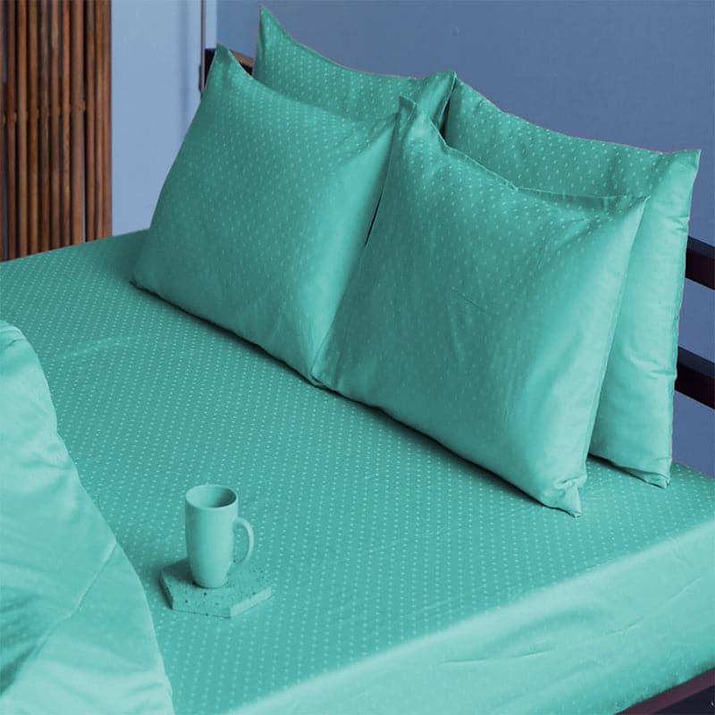 Buy Azva Swiss Dot Bedsheet - Aqua Bedsheets from Vaaree