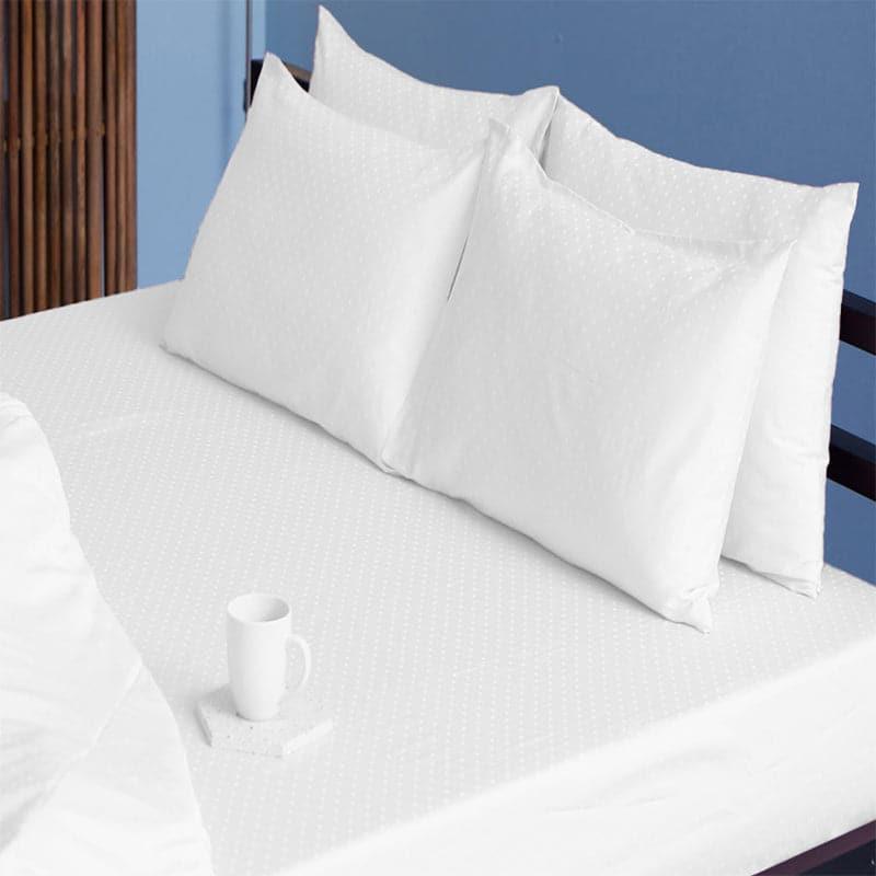 Buy Azva Swiss Dot Bedsheet - White Bedsheets from Vaaree