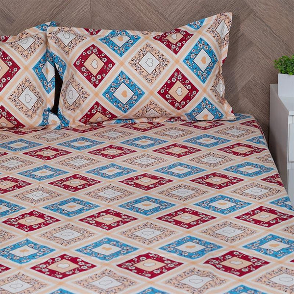 Buy Chakra Ethnic Bedsheet - Peach Bedsheets from Vaaree