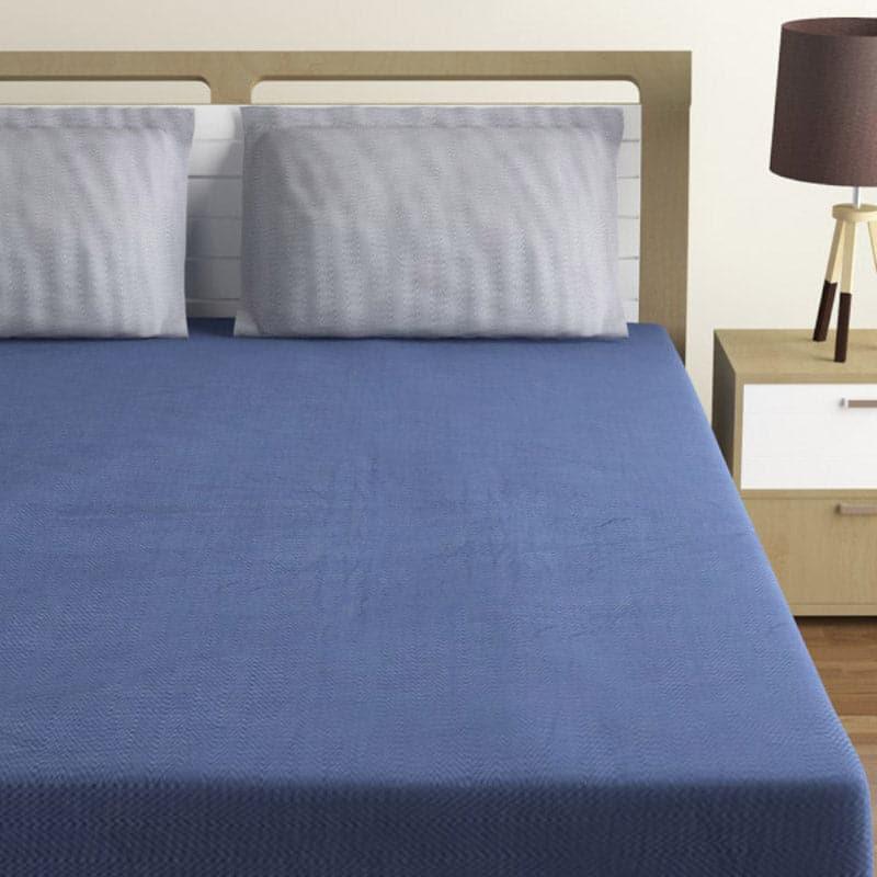 Buy Croda Solid Bedsheet - Navy Blue Bedsheets from Vaaree