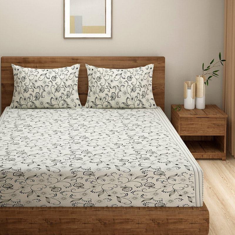 Buy Doniya Floral Bedsheet - Blue Bedsheets from Vaaree