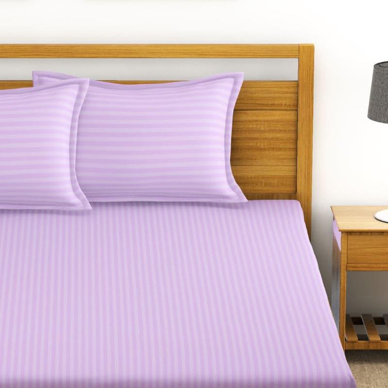 Buy Bedsheet - Duesa Striped Bedsheet - Purple at Vaaree online