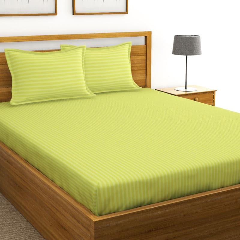 Buy Bedsheet - Duesa Striped Bedsheet - Yellow at Vaaree online