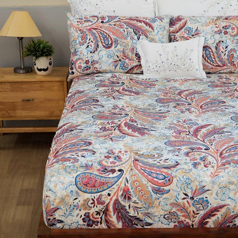 Buy Duna Boheme Floral Bedsheet - Red Bedsheets from Vaaree