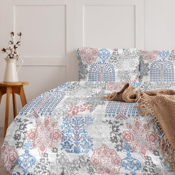 Buy Duna Boheme Floral Bedsheet - White Bedsheets from Vaaree