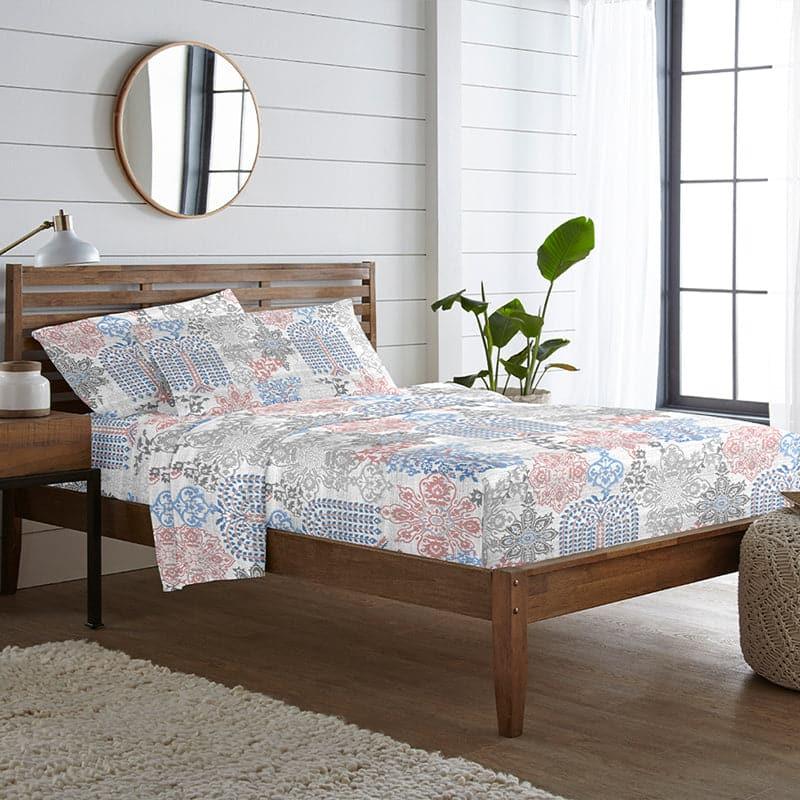 Buy Duna Boheme Floral Bedsheet - White Bedsheets from Vaaree