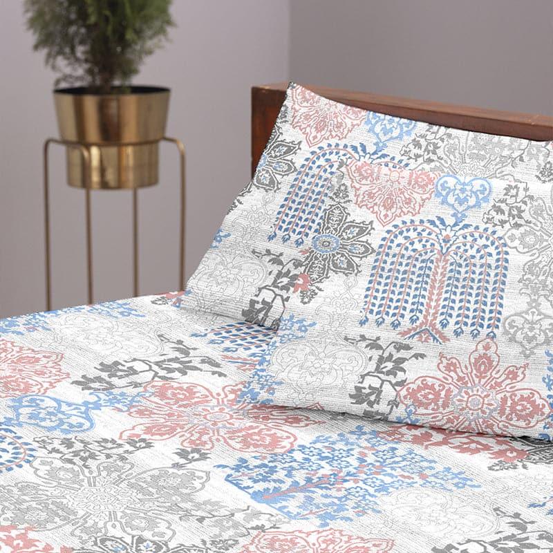 Buy Duna Boheme Floral Bedsheet - White Bedsheets from Vaaree