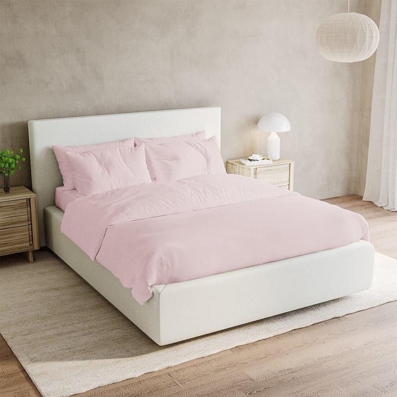 Buy Freyda Solid Bedsheet - Pink Bedsheets from Vaaree