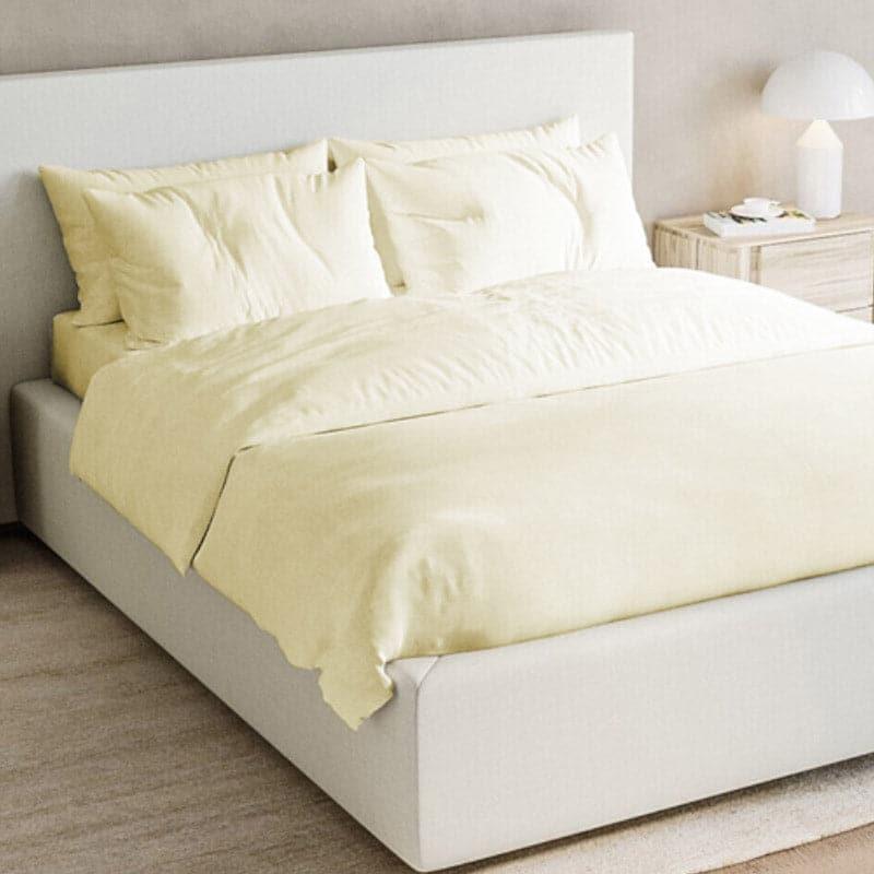 Buy Freyda Solid Bedsheet - Yellow Bedsheets from Vaaree