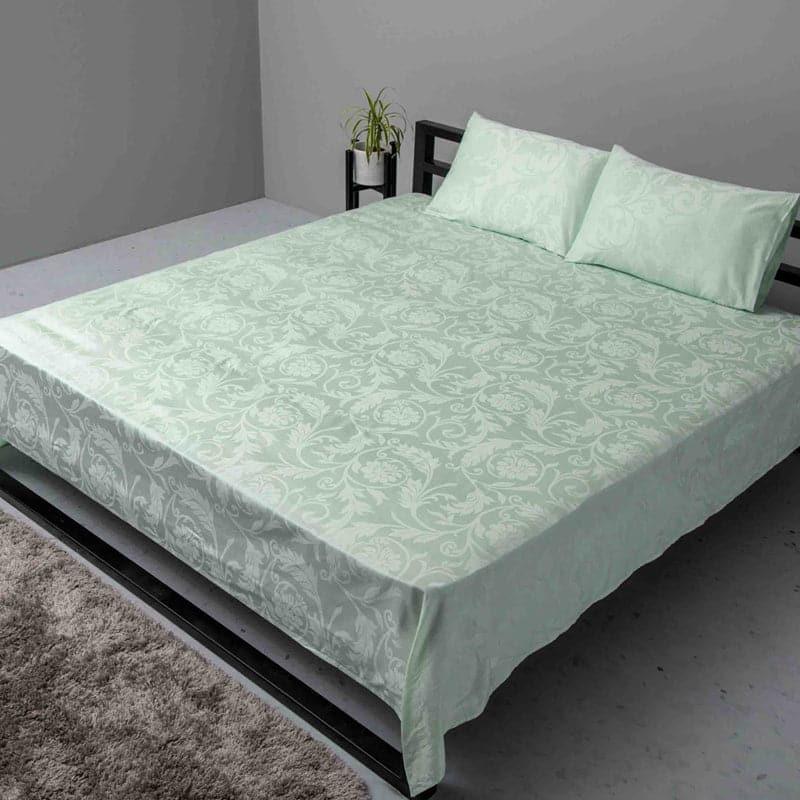 Buy Fruva Floral Bedsheet - Green Bedsheets from Vaaree