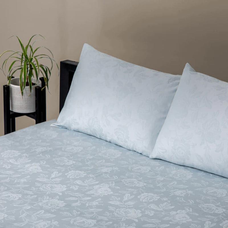 Buy Fruva Floral Bedsheet - Pale Blue Bedsheets from Vaaree