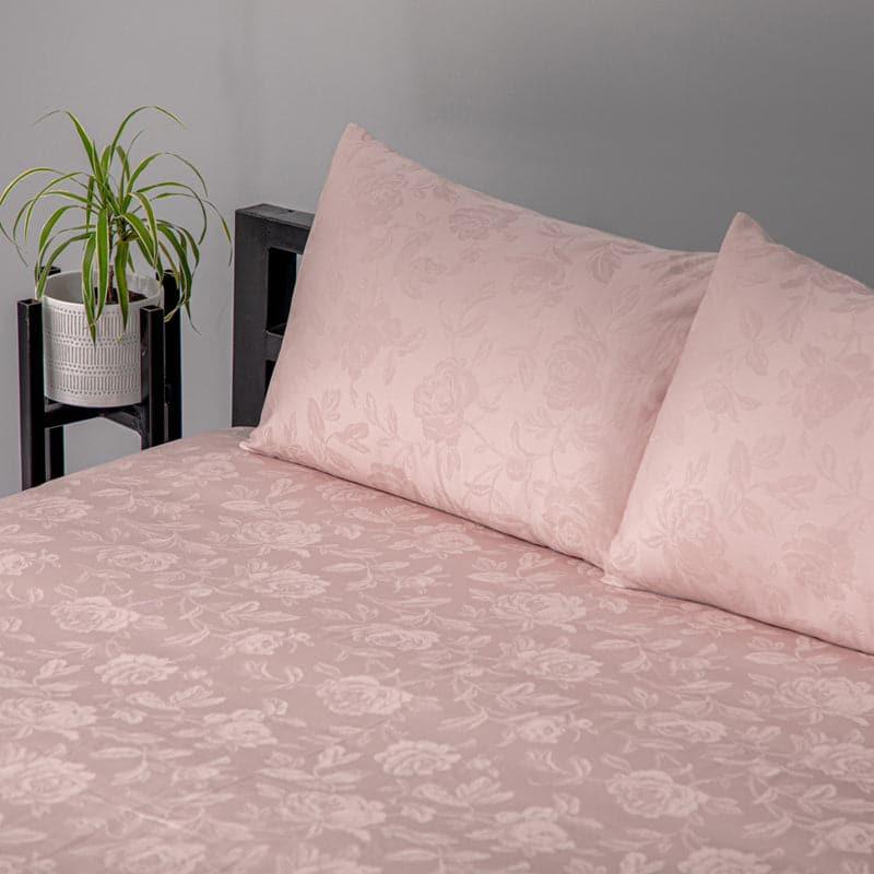 Buy Fruva Floral Bedsheet - Pale Pink Bedsheets from Vaaree