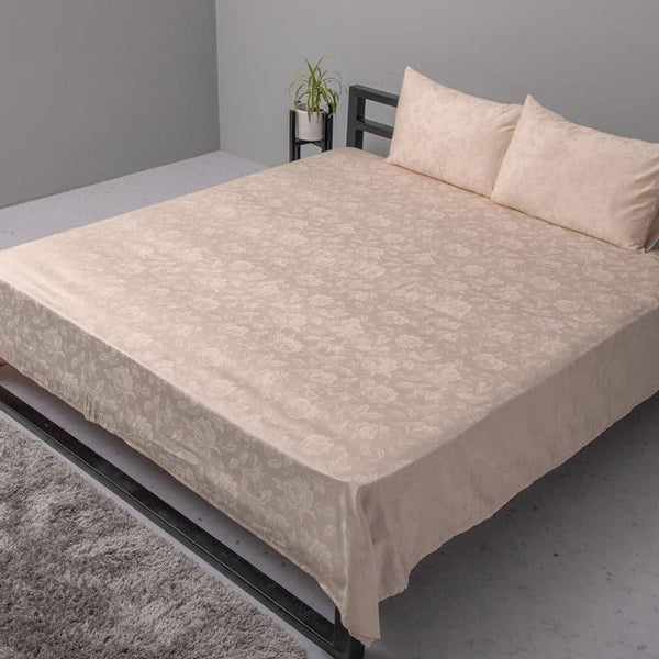 Buy Fruva Floral Bedsheet - Taupe Bedsheets from Vaaree